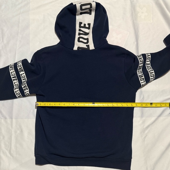 Women’s Large Navy Hoodie with Deep Front Pockets “Love” - Picture 6 of 8